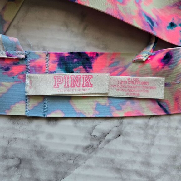 Victoria's Secret Pink Strappy Tie-Dyed Sports Bralette Sz M - Picture 7 of 13